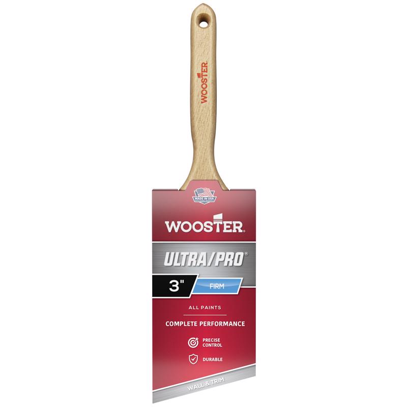 Emery Jensen Ultra/Pro Angled 3-inch professional brush with synthetic bristles for painting and detailing tasks.