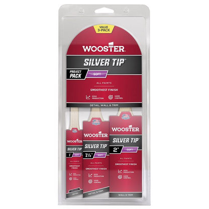 PAINT BRUSH SLVRTIP 3PK