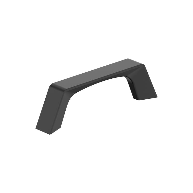 Set of six Emery Jensen 3-inch MB cabinet pulls showing sleek metal handles for kitchen or bathroom cabinets.