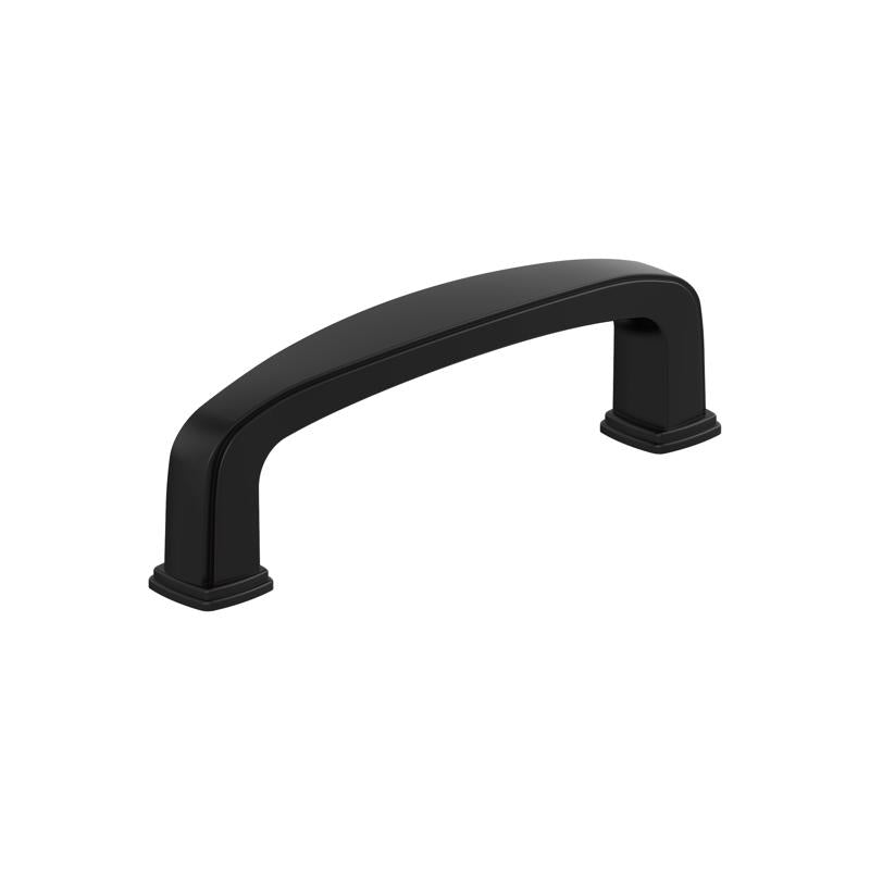Set of six Emery Jensen cabinet pulls, 3-inch metal pulls with sleek modern design for kitchen or furniture cabinetry.