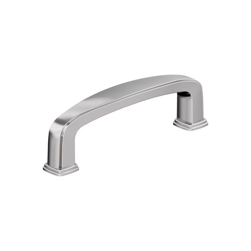 Emery Jensen CBNT PLL PLSD Chrome pull handle, 3.43-inch decorative hardware for cabinets and furniture.