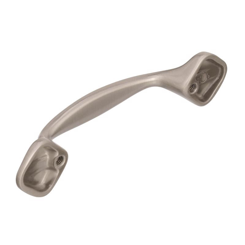 Emery Jensen 3-inch pull handle, silver finish, sturdy metal construction, ideal for cabinet or furniture drawers.