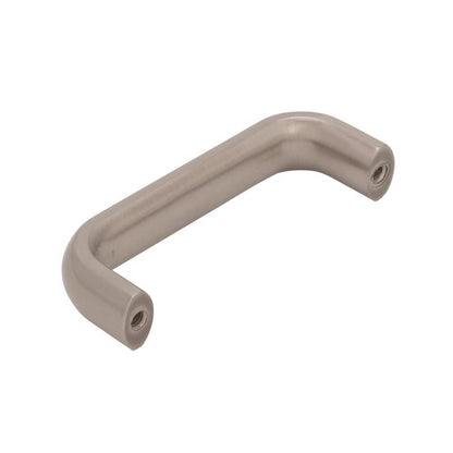 Emery Jensen pull handle for cabinets, 3-5/16 inches, satin nickel finish, sturdy metal pull for furniture and cabinetry.