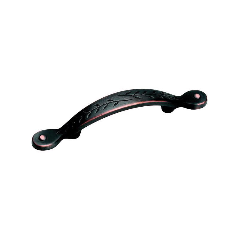 Emery Jensen pull handle with 3-inch center orb design, suitable for cabinet or furniture pulls, shown in a natural finish.