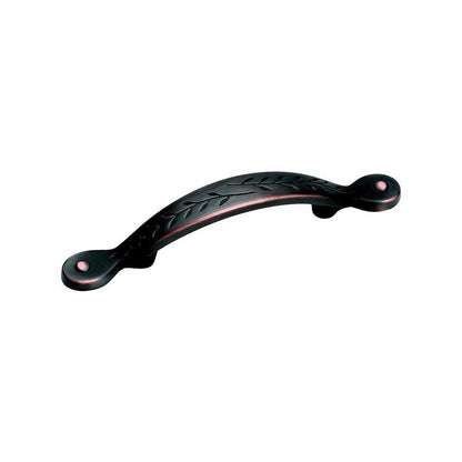 Emery Jensen pull handle with 3-inch center orb design, suitable for cabinet or furniture pulls, shown in a natural finish.