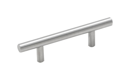 Emery Jensen pull handle with a 3-inch stainless steel bar, designed for durable cabinet or furniture pulls.