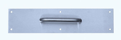 Stainless steel pull plate 3.5x15 inches from Emery Jensen, designed for door pull and push applications.