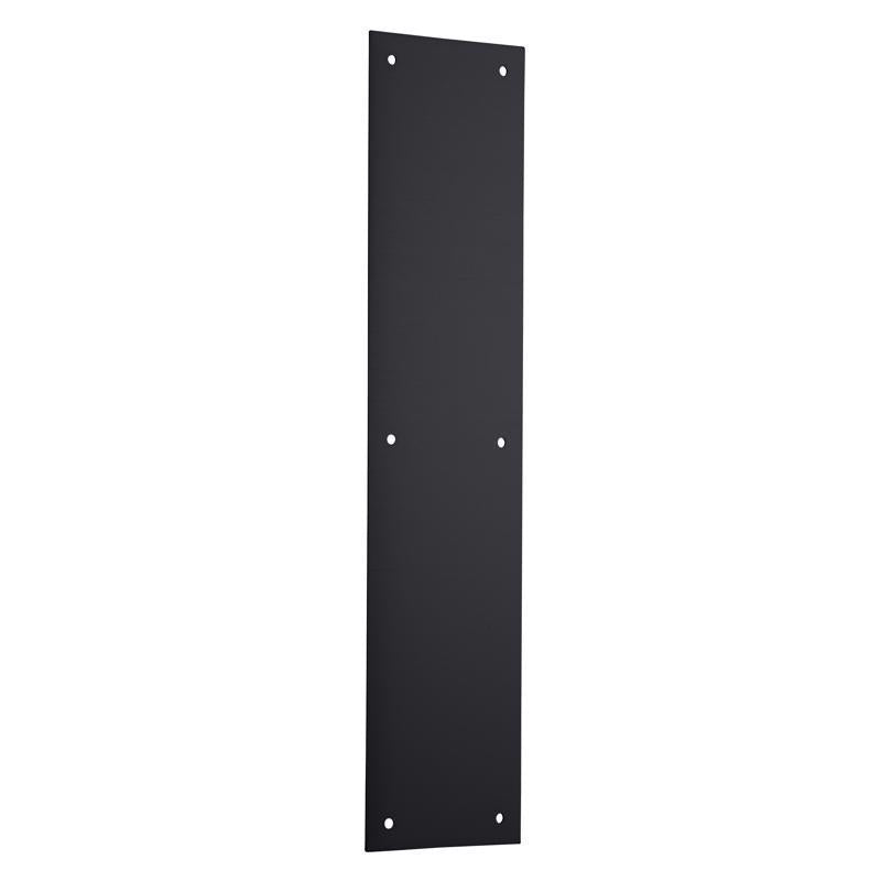 PUSH PLATE MATE BLK 15"L