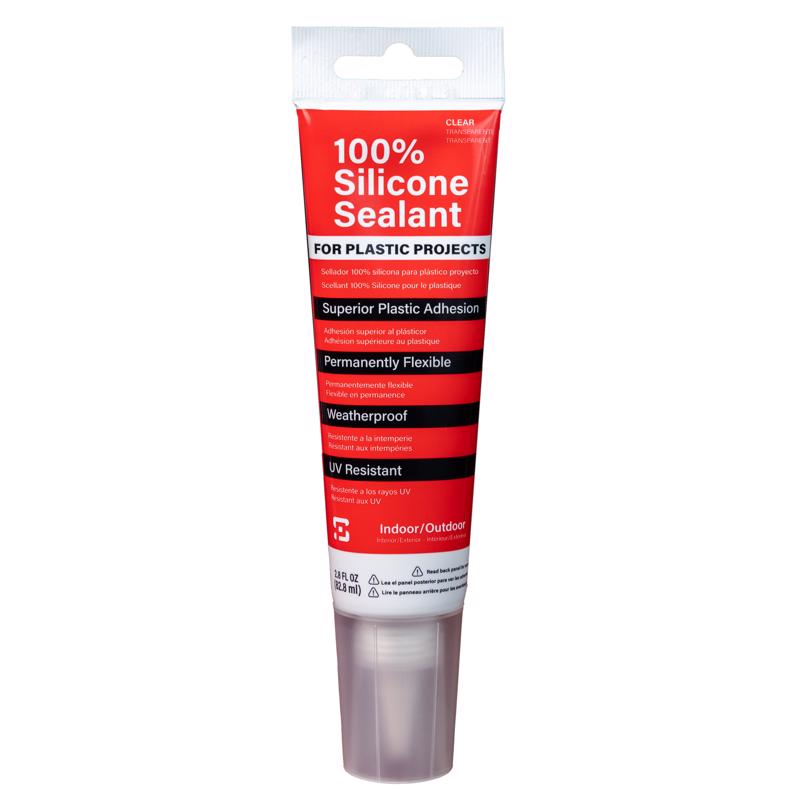 2.8 oz Emery Jensen Pure Silicone Caulk in a tube, ready for sealing and waterproofing projects