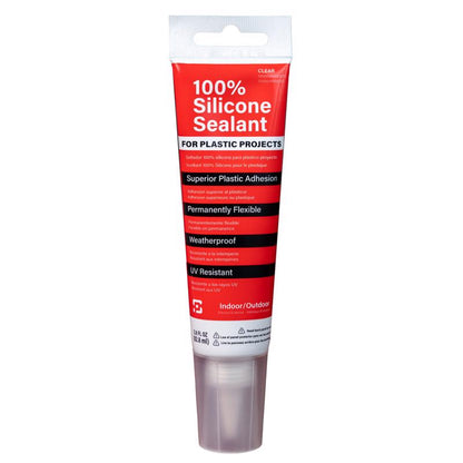 2.8 oz Emery Jensen Pure Silicone Caulk in a tube, ready for sealing and waterproofing projects
