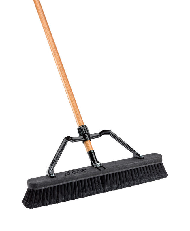 PLASTIC PUSH BROOM 24" - Pack of 4