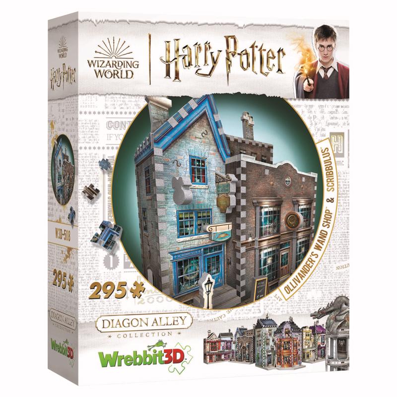 Emery Jensen 3D puzzle featuring a Wand Shop design, detailed colorful puzzle image showcasing intricate puzzle pieces.
