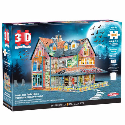 Emery Jensen 3D puzzle of a hollow wooden house, featuring intricate design and realistic wooden texture for engaging assembly.
