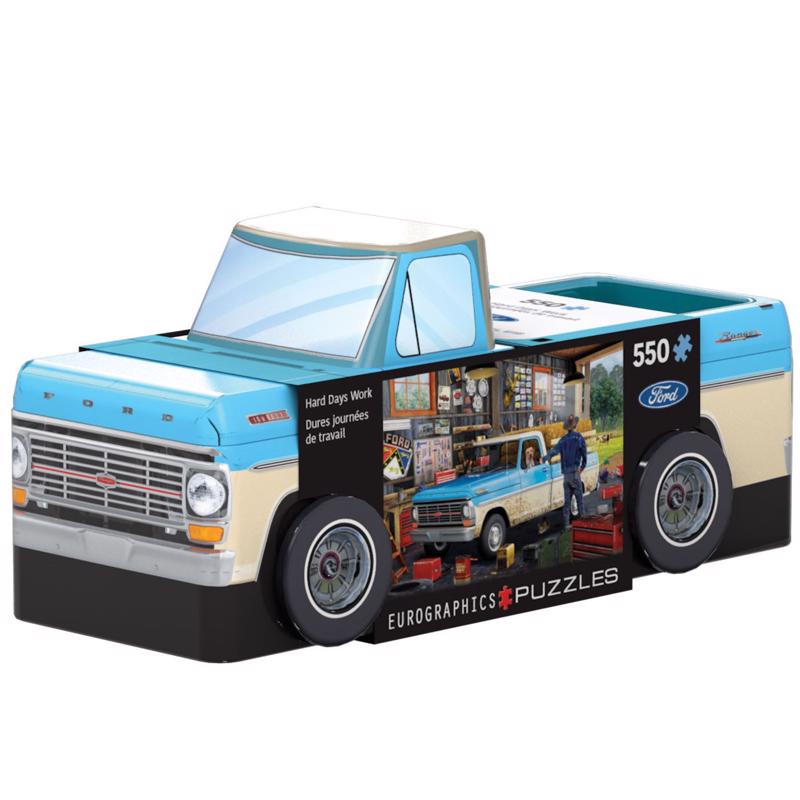 Emery Jensen Ford Pickup 550-piece puzzle featuring a detailed image of a classic pickup truck.