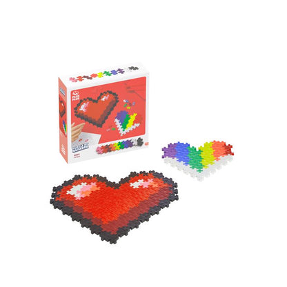 Emery Jensen Puzzle Hearts 250-piece jigsaw puzzle featuring colorful heart designs on assembled image.