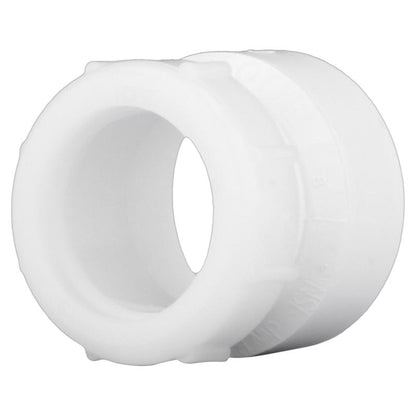 Emery Jensen PVC DWV fittings adapter trap, 1.5-inch diameter, with connected pipes for plumbing drainage system.