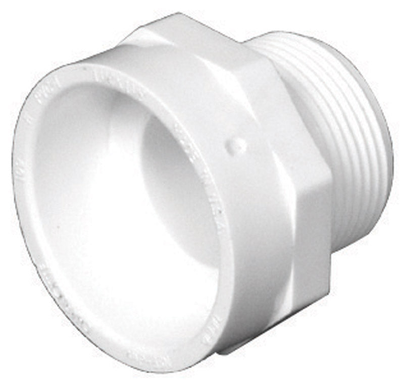 Emery Jensen PVC DWV fitting, ADAPTR PVC 1.25 inch H x MPT, for plumbing and drainage connections