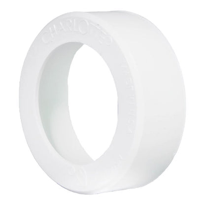 Emery Jensen PVC DWV fitting bushing with 1.5-inch spigot connection, used for plumbing and drain waste vent systems.