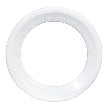 Emery Jensen PVC DWV fitting Bushing, 4-inch size with spigot connection, used in plumbing drain, waste, and vent systems.