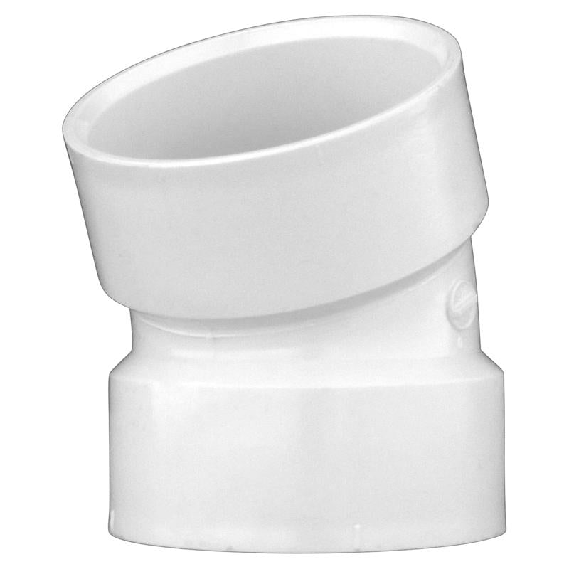 ELBOW 22 PVC DWV 4"HXH