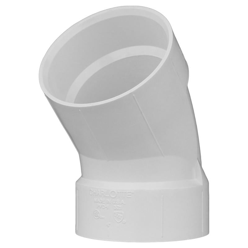 ELBOW 45 PVC DWV 3"
