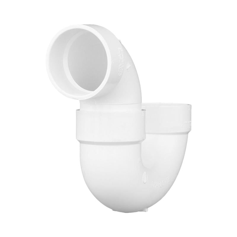 Emery Jensen PVC DWV fittings trap P, adjustable 3-inch height and diameter for plumbing drainage systems.