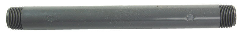 Emery Jensen PVC Nipple SCH80 1/2" x 8" pipe fitting, durable white PVC connector for plumbing applications.