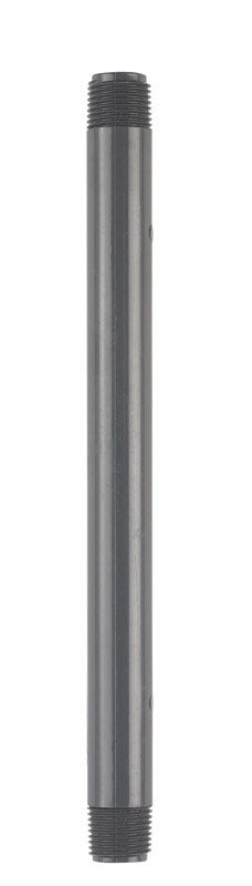 PVC Nipple SCH80 Emery Jensen 1/2" x 10" durable plumbing pipe fitting with threaded ends on a white background