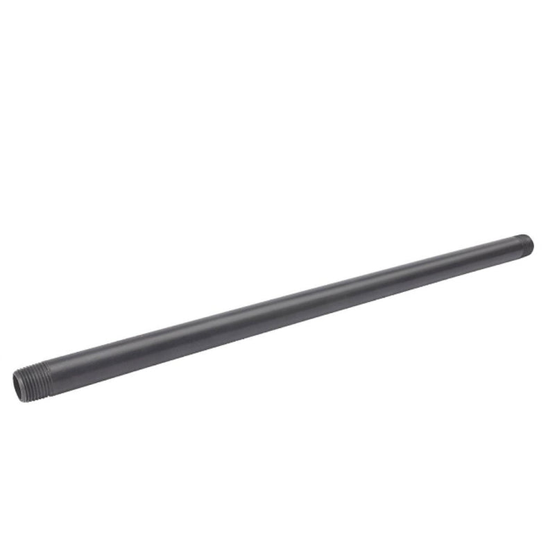 PVC Nipple SCH80 3/4" x 12" by Emery Jensen, durable PVC pipe fitting with threaded ends for plumbing applications.