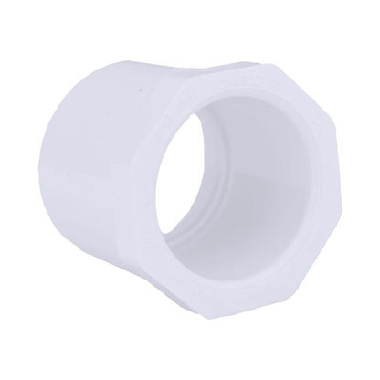 Emery Jensen PVC pressure fitting bushing 1.25x1" SXS SCH40 for plumbing applications, shown in the image.