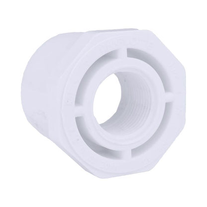 PVC pressure fitting Bushing40PVC1.5SPG3/4FPT by Emery Jensen, showing the durable PVC fitting with threaded ends.