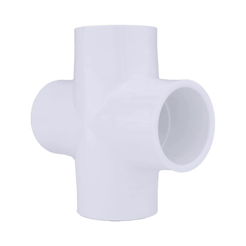 Emery Jensen PVC SCH40 3/4-inch slip pressure fitting for durable plumbing connections, made of high-quality PVC material.