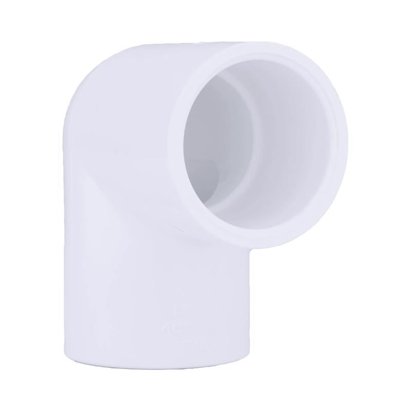 Emery Jensen 90-degree elbow PVC pressure fitting, SCH40 PVC, for durable plumbing connections.