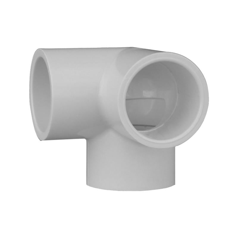 Emery Jensen PVC pressure fittings DOM side outlet elbow, 1 inch SXSXS, black plastic pipe fitting for plumbing applications