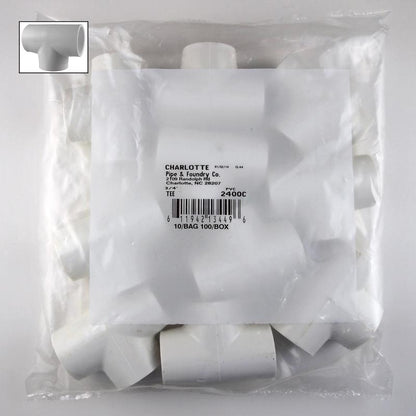 TEE PVC 3/4" SCH40 10 PK
