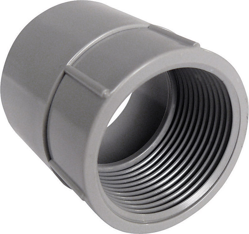 Female PVC adapter fitting, 1.5-inch Sch40, Emery Jensen brand, used for plumbing connections in SCH 40/80 piping systems.