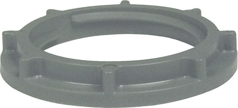 PVC Locknut 3/4 inch from Emery Jensen, used for PVC SCH 40/80 fittings in plumbing applications.