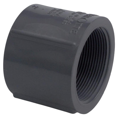 PVC Schedule 80 union with 2-inch female pipe thread from Emery Jensen, suitable for plumbing and pipe fitting applications.