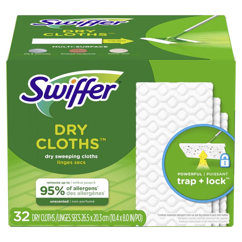 Emery Jensen Swiffer Sweep Quick Clean Refill 32-pack for easy dust and debris removal on hard floors.