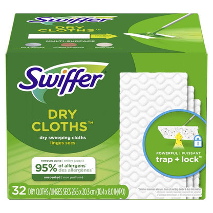 Emery Jensen Swiffer Sweep Quick Clean Refill 32-pack for easy dust and debris removal on hard floors.