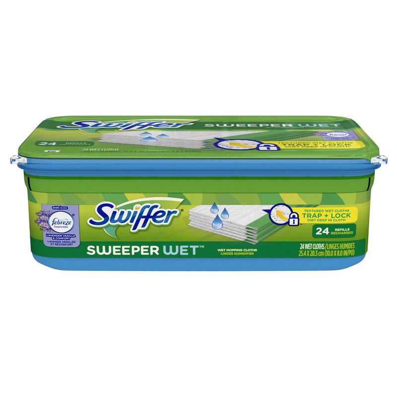 Emery Jensen Swiffer Wet Quick Clean Refill 24 count, disposable cleaning pads for wet mopping and floor cleaning.