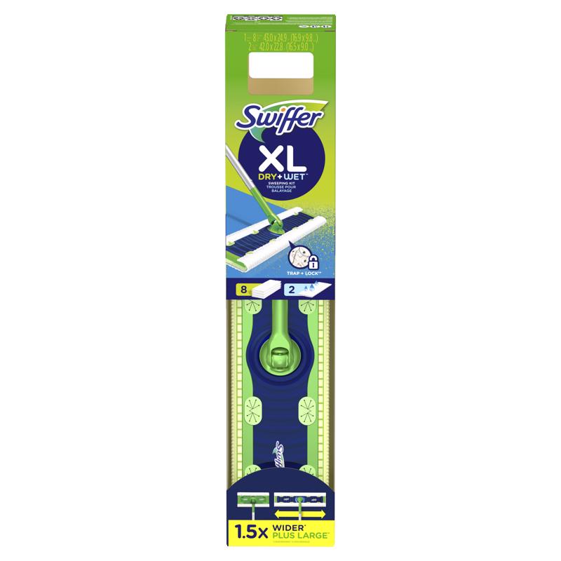 Emery Jensen Swiffer XL Mop Kit from Quick Clean Tools, featuring a large mop head and cleaning handle for easy floor cleaning.