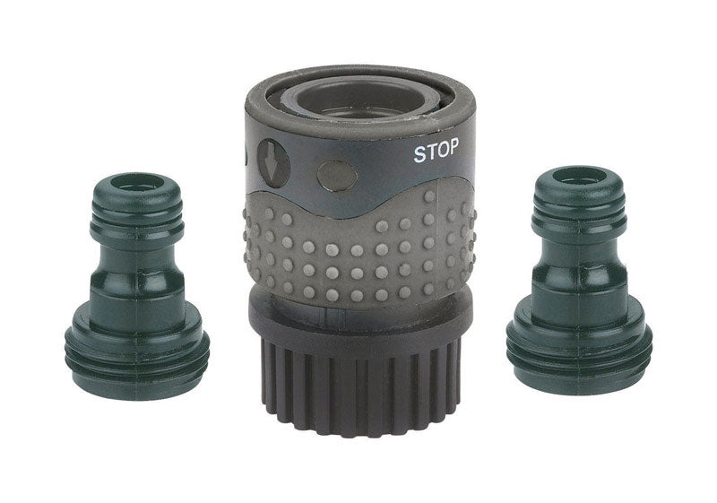Emery Jensen QWK Connect Hose Set 3-Piece with quick-connect fittings for easy garden or outdoor watering.