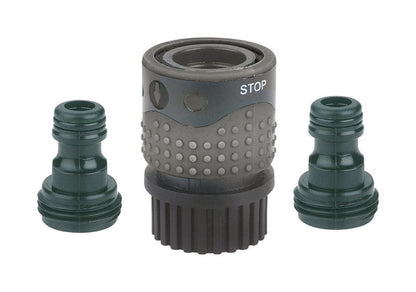 Emery Jensen QWK Connect Hose Set 3-Piece with quick-connect fittings for easy garden or outdoor watering.