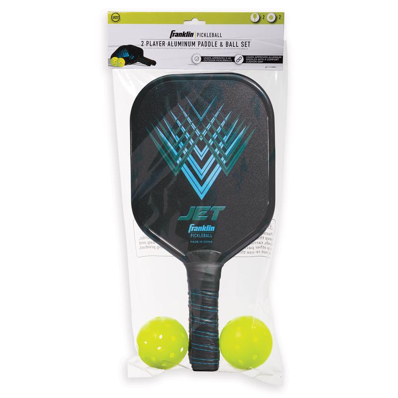 Emery Jensen PICKBAL set with aluminum and plastic racquet sports accessories, including lightweight racquet and equipment for gameplay.