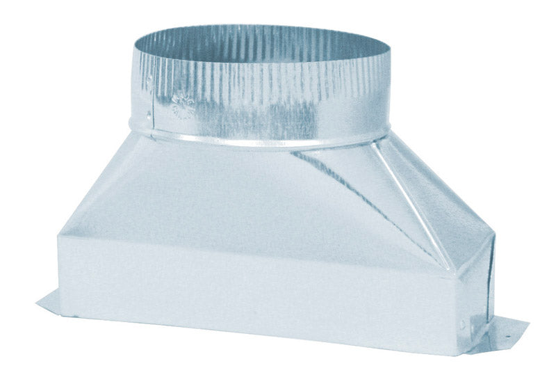 Emery Jensen range ducting cap with transition size 3.25x10-5, used for connecting ductwork in heating and ventilation systems.