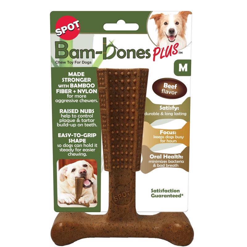 Emery Jensen BAMBONE PLUS Chew 6-inch rawhide chew for dogs, natural and durable pet treat in image.