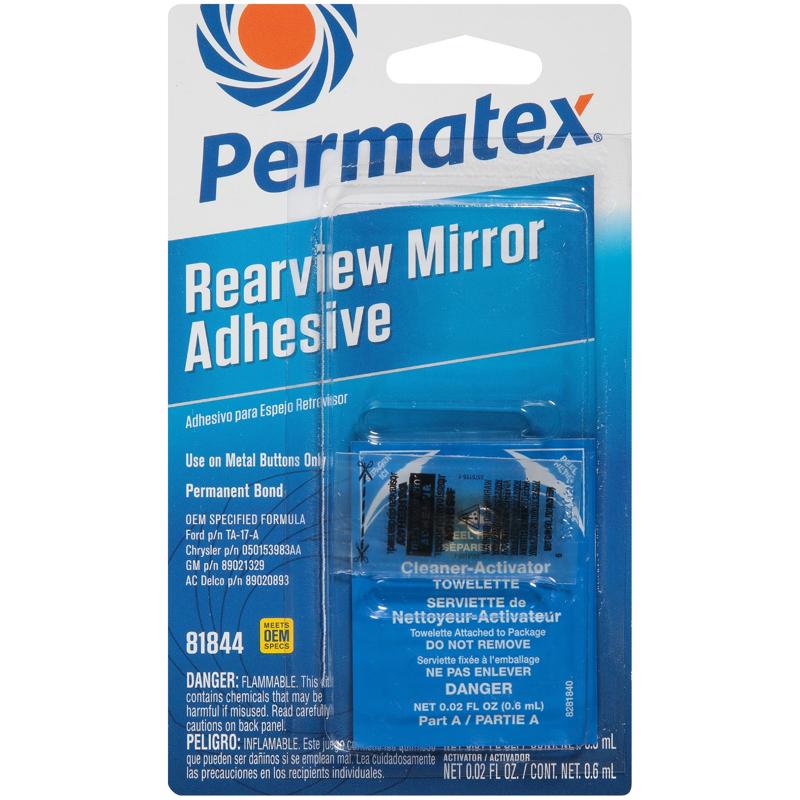 Pack of 12 Emery Jensen rearview mirror adhesive tubes, 0.01oz each, for secure mirror attachment and automotive repairs.