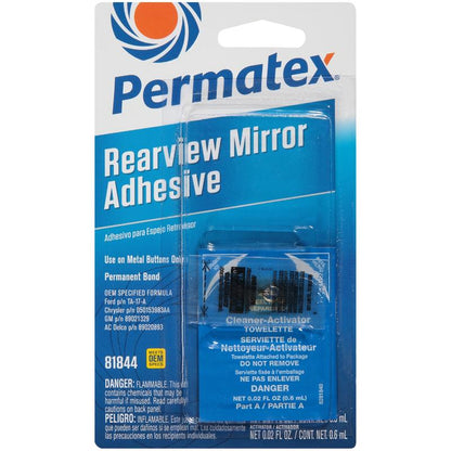 Pack of 12 Emery Jensen rearview mirror adhesive tubes, 0.01oz each, for secure mirror attachment and automotive repairs.