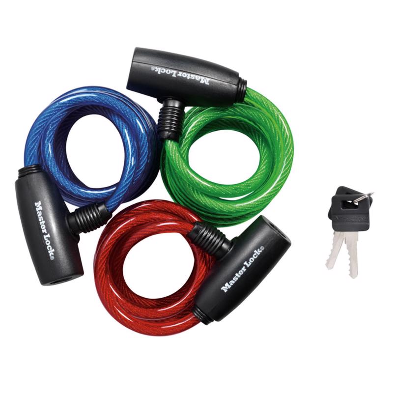 Emery Jensen 3-pack bicycle lock and cable set for recreational bikes, featuring durable, flexible security cables.